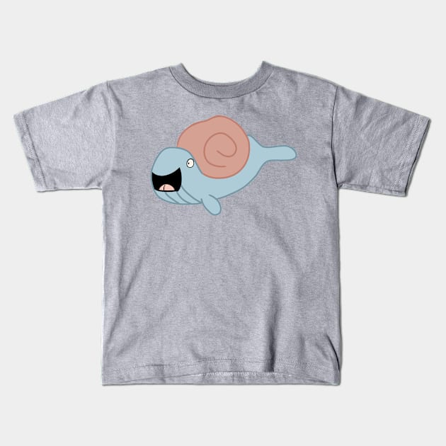 Snail whale Kids T-Shirt by Scootin Newt
